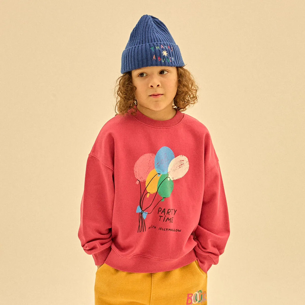 Balloon Sweatshirt in Red by Jelly Mallow