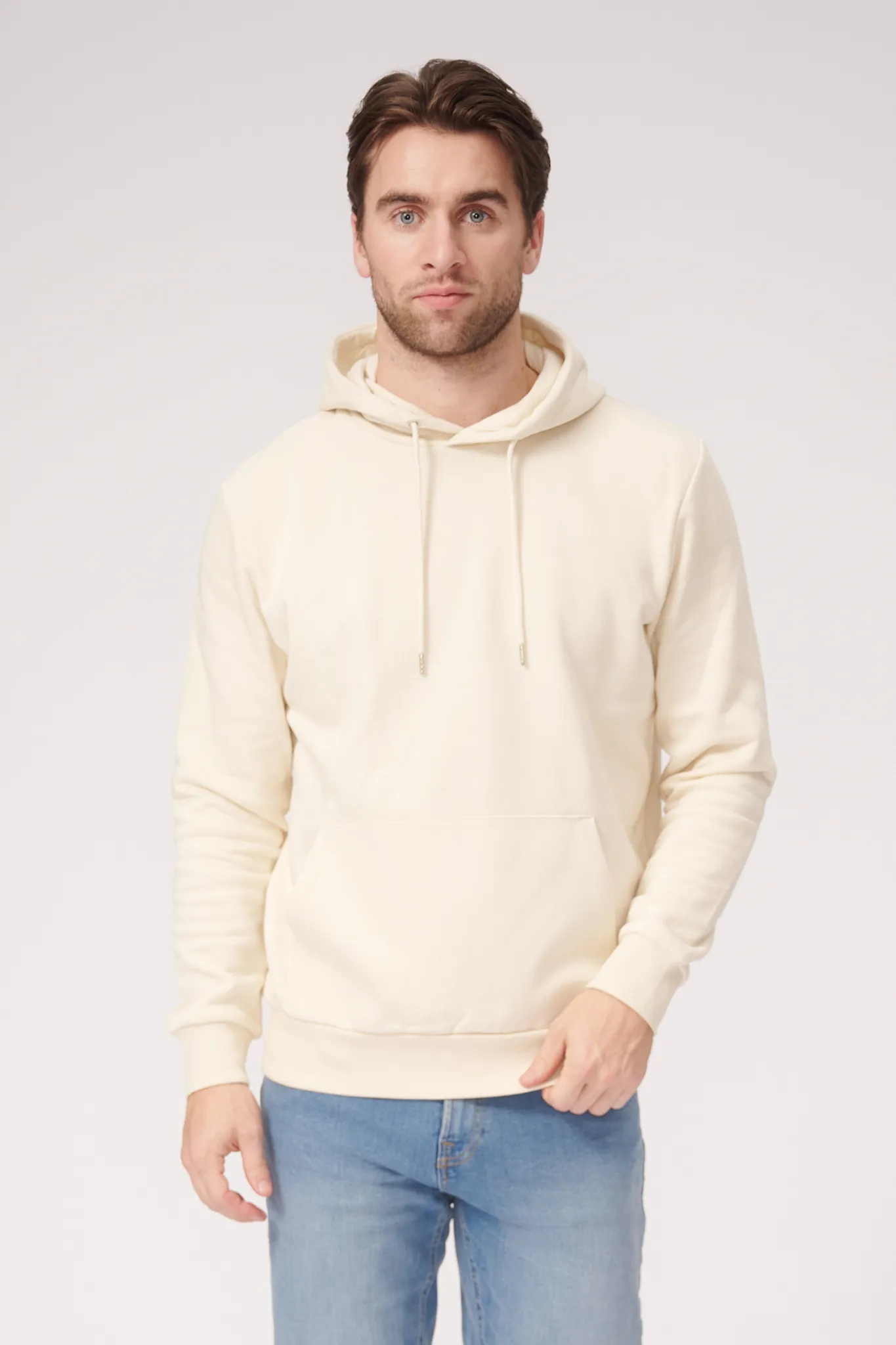 Basic Hoodie Sweat - Lys Beige