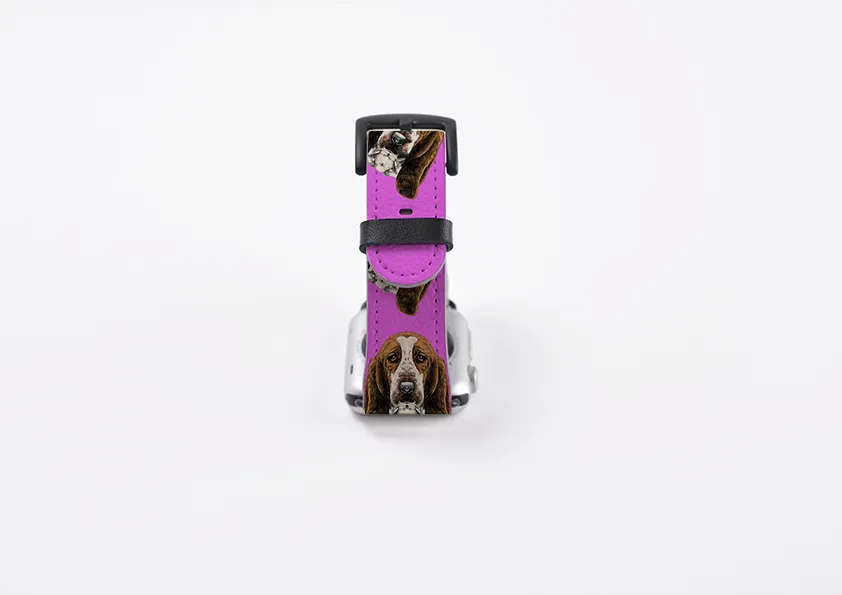 Basset Hound Mell Purple Apple Watch Strap