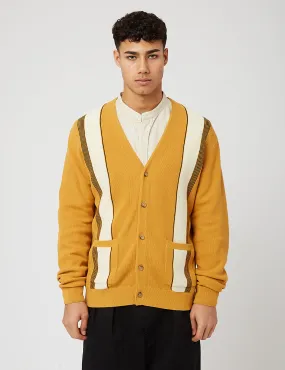 Beams Plus Cardigan (Stripe) - Mustard