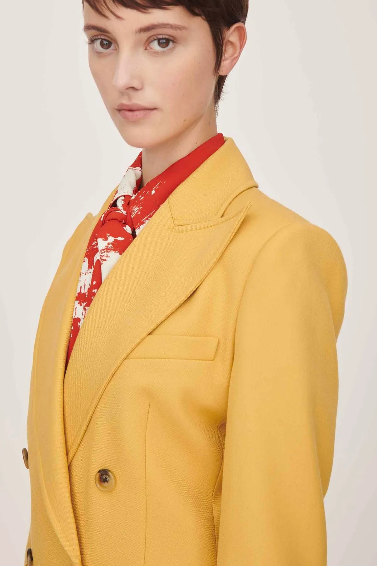 Bella Freud Bianca Cavalry Twill Blazer - Butter