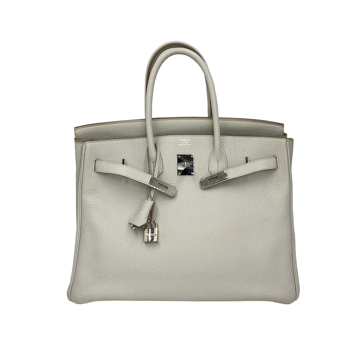 Birkin 35 Gris Perle Clemence Leather with Palladium Hardware