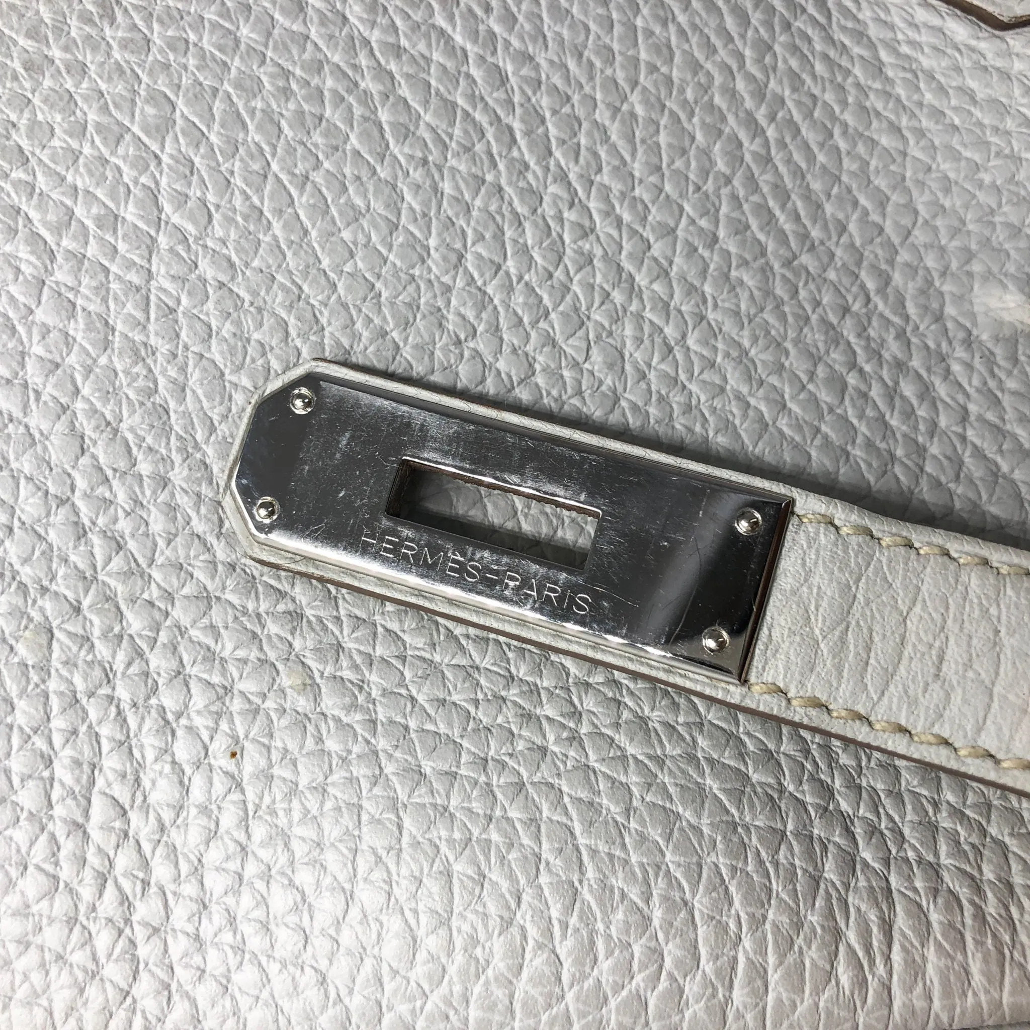 Birkin 35 Gris Perle Clemence Leather with Palladium Hardware