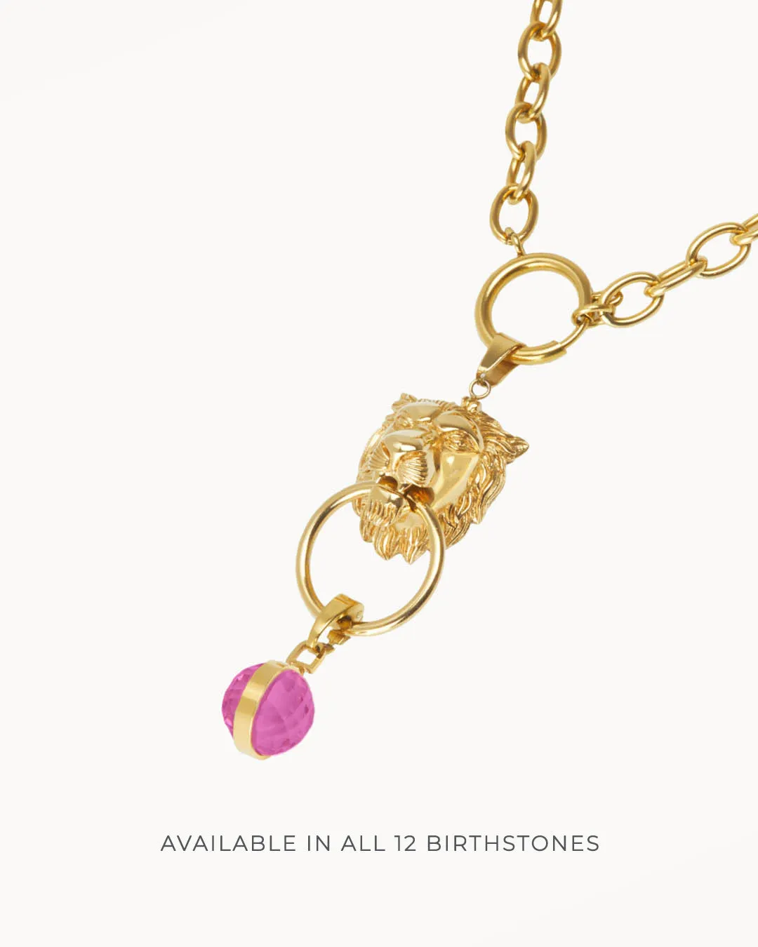 Birthday Lion Habbata Charm Chain Set, Gold