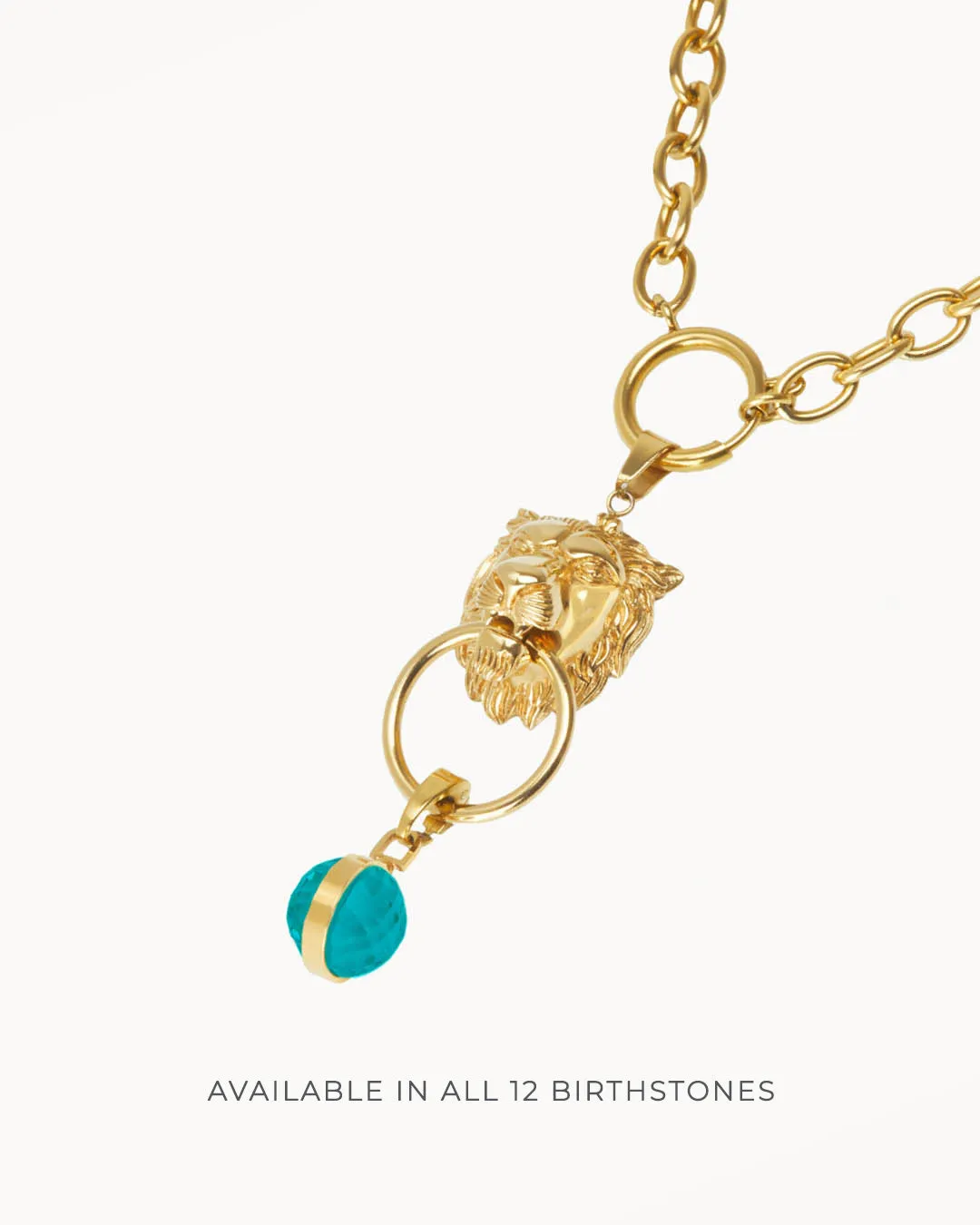 Birthday Lion Habbata Charm Chain Set, Gold