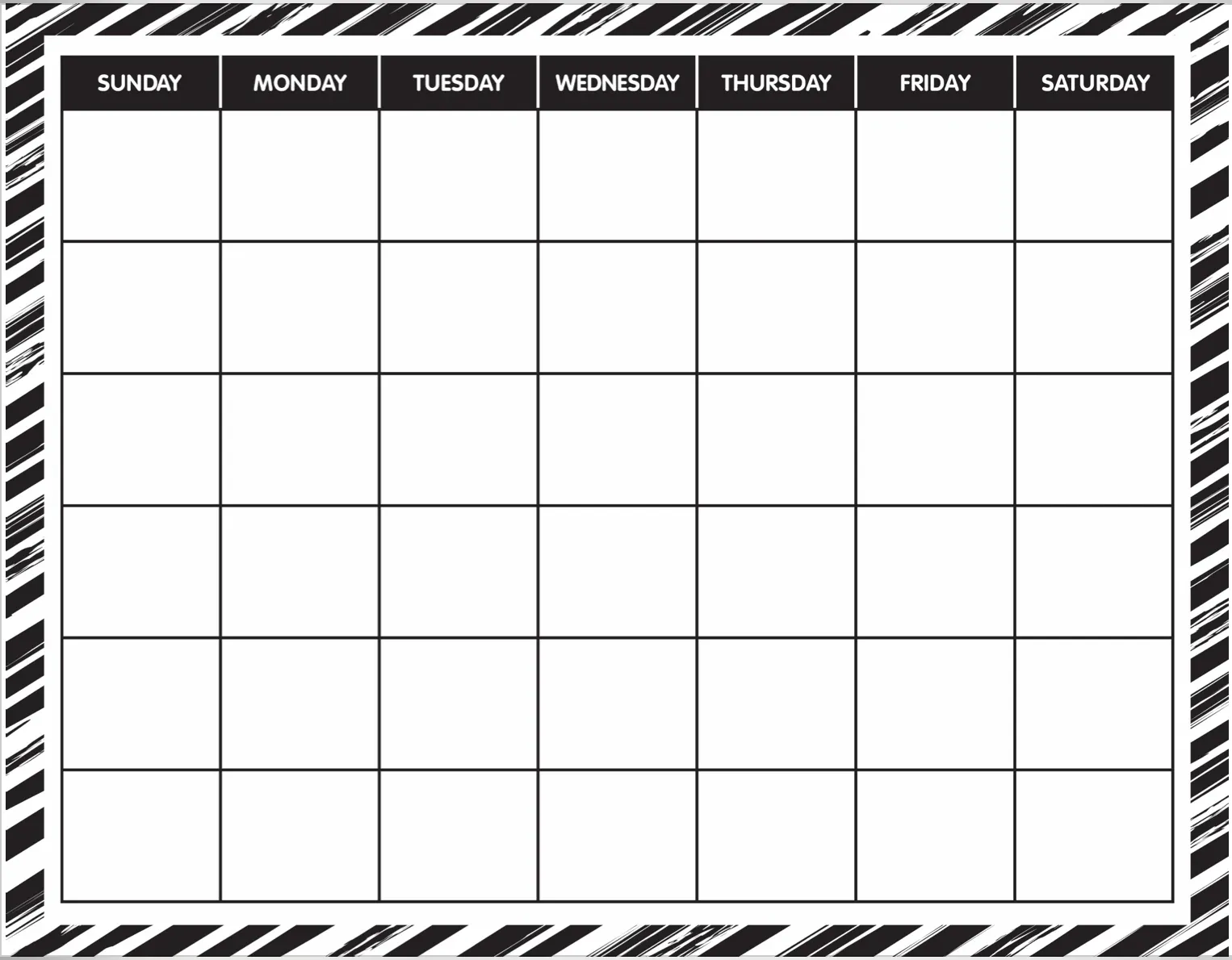 Black and White Calendar  | Just Teach | UPRINT | Schoolgirl Style