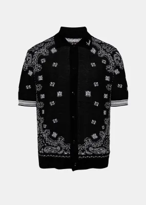 Black Bandana Polo Shirt