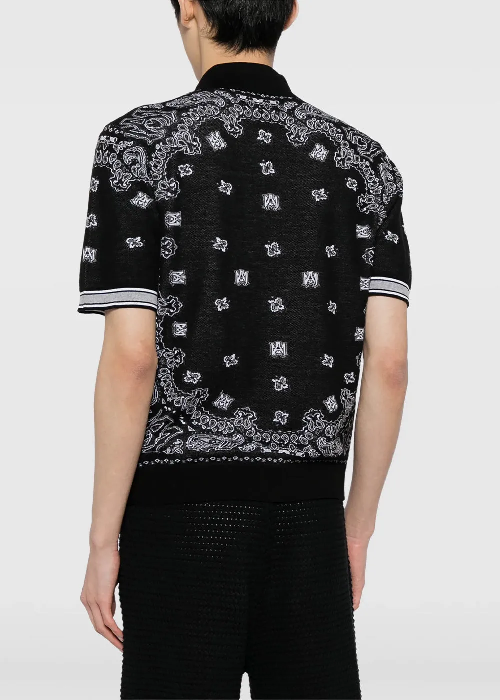 Black Bandana Polo Shirt