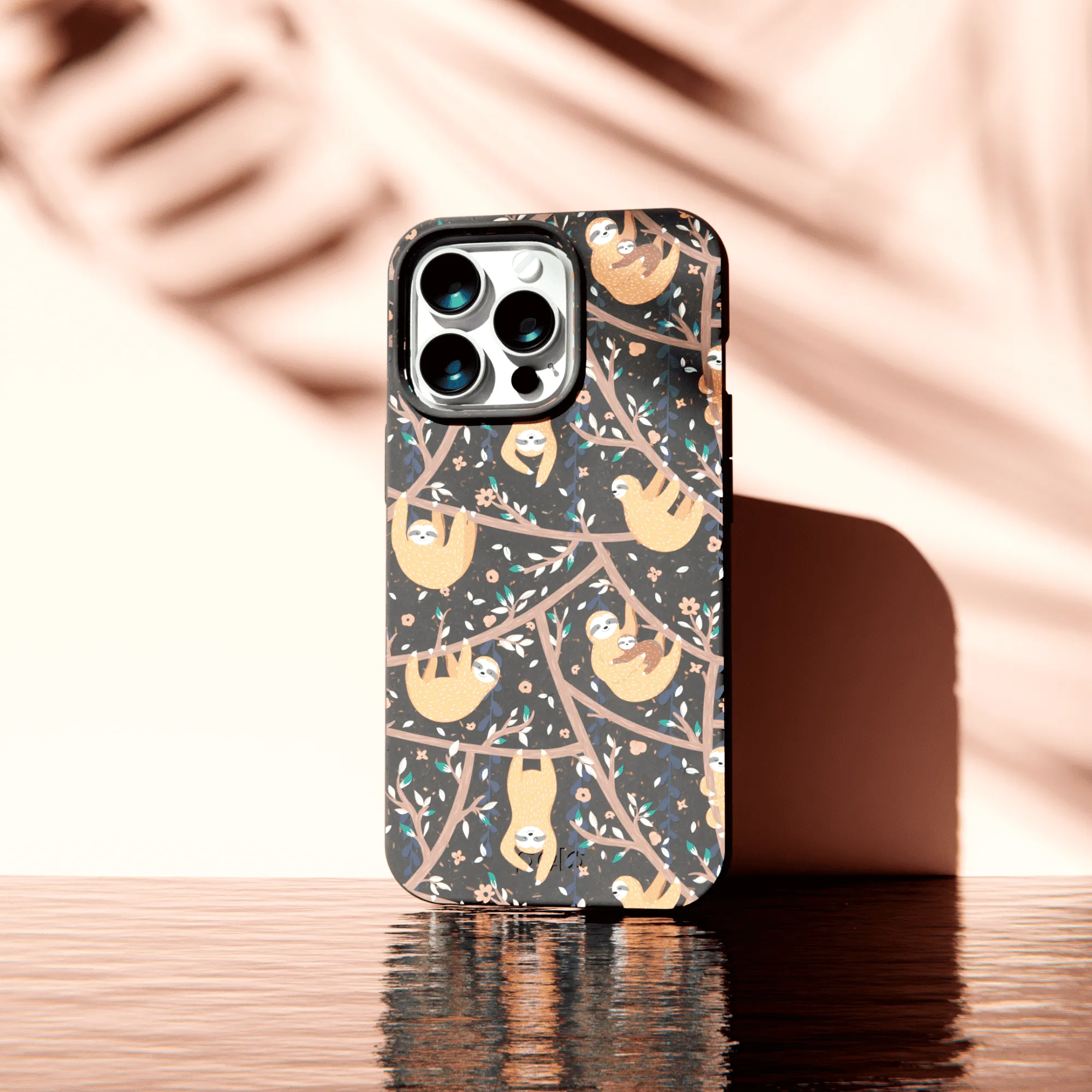 Black Jungle Sloths Samsung Galaxy S23 Case