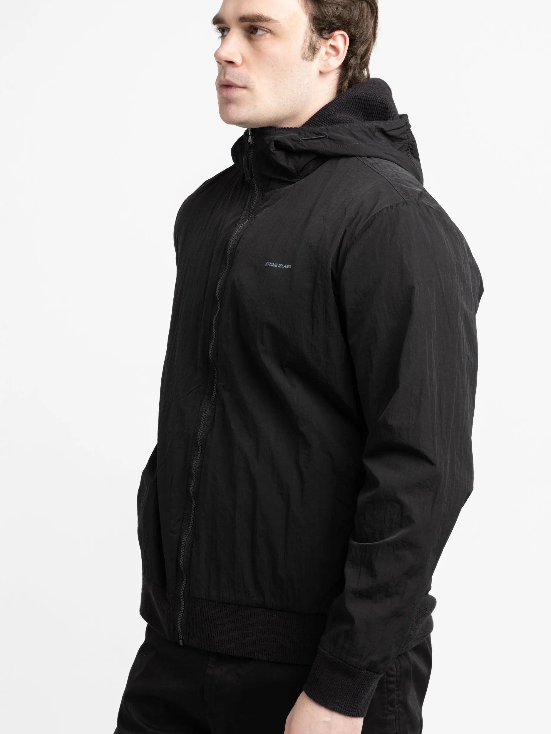 Black Reversible Full-Zip Sweatshirt