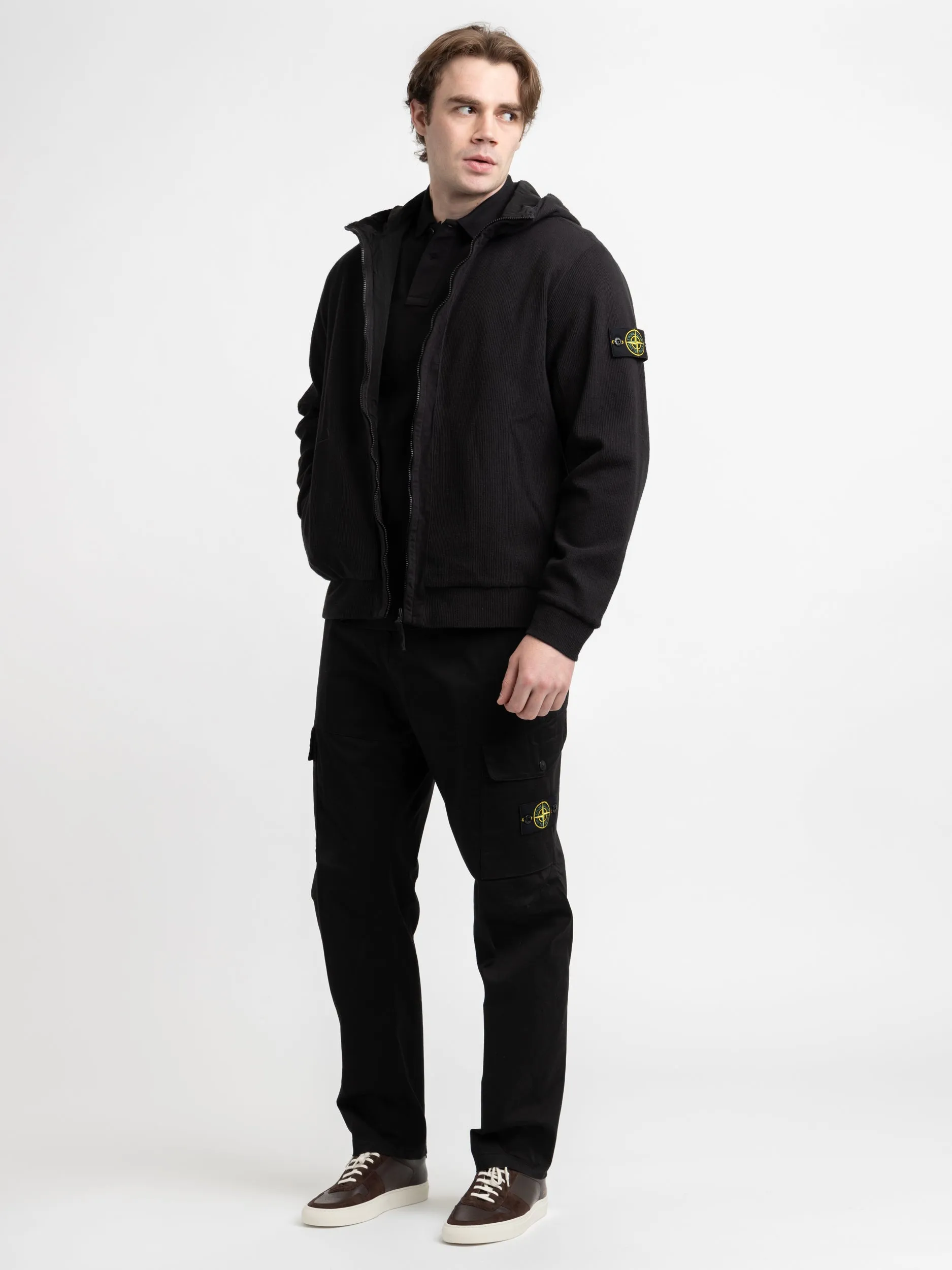 Black Reversible Full-Zip Sweatshirt