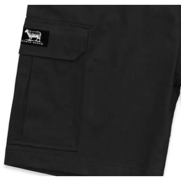 Black Sheep Label Series Classic Cargo Shorts Black