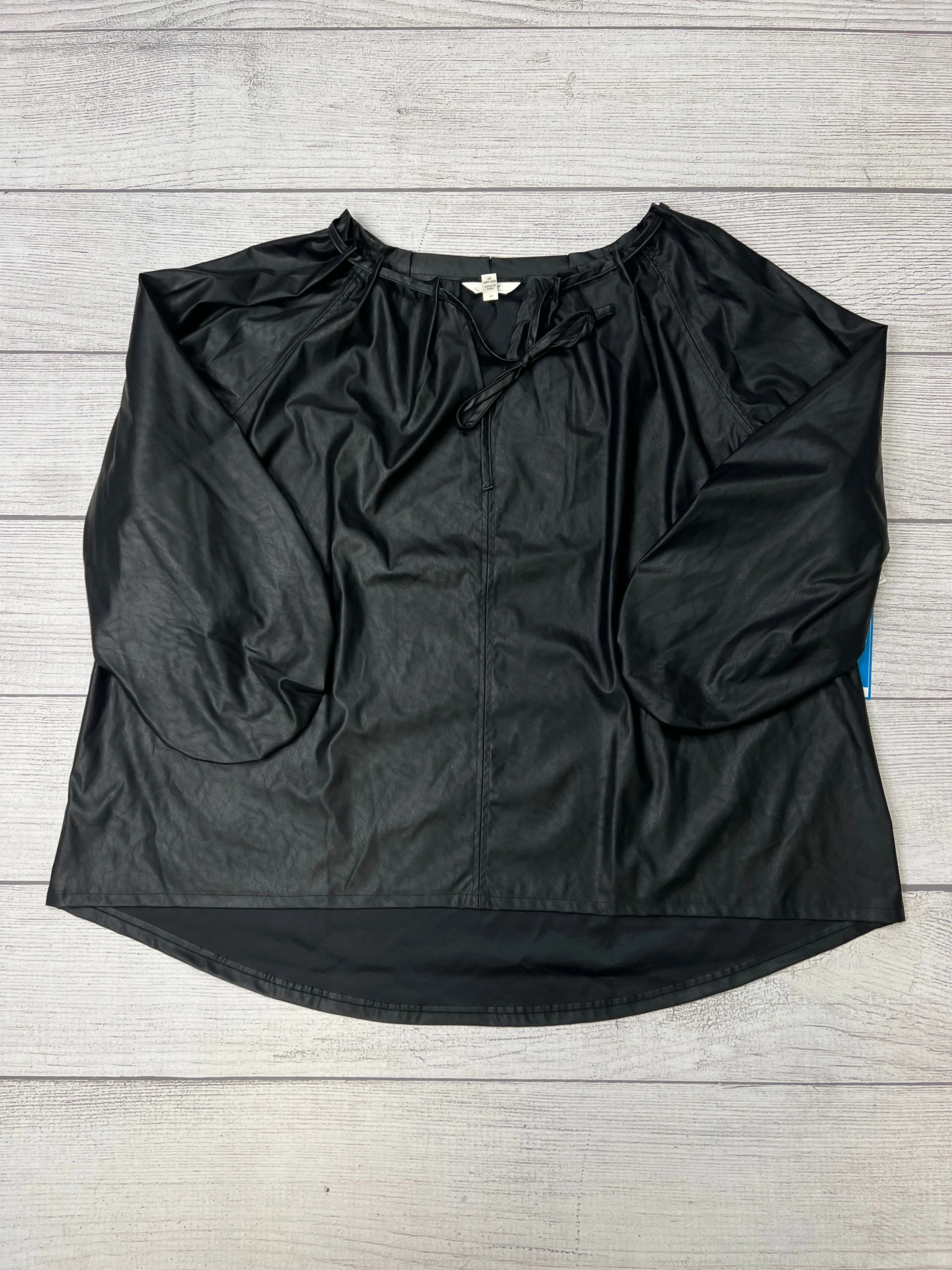 Black Top Long Sleeve Terra & Sky, Size 1x