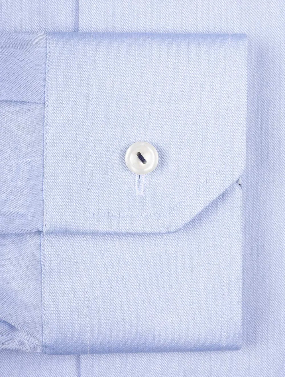 Blue Plain With Inlay Slim Shirt