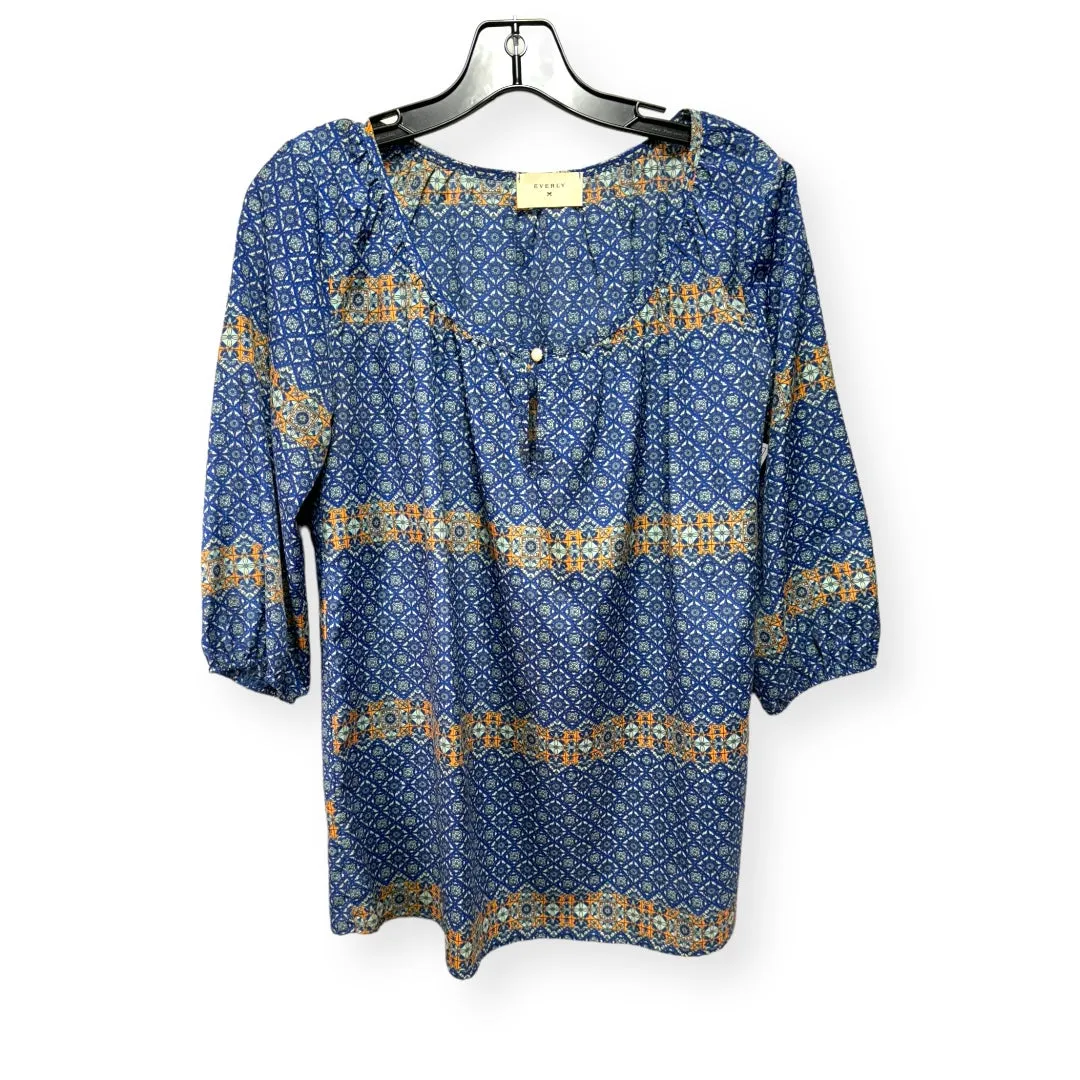 Blue Top Long Sleeve Everly, Size S