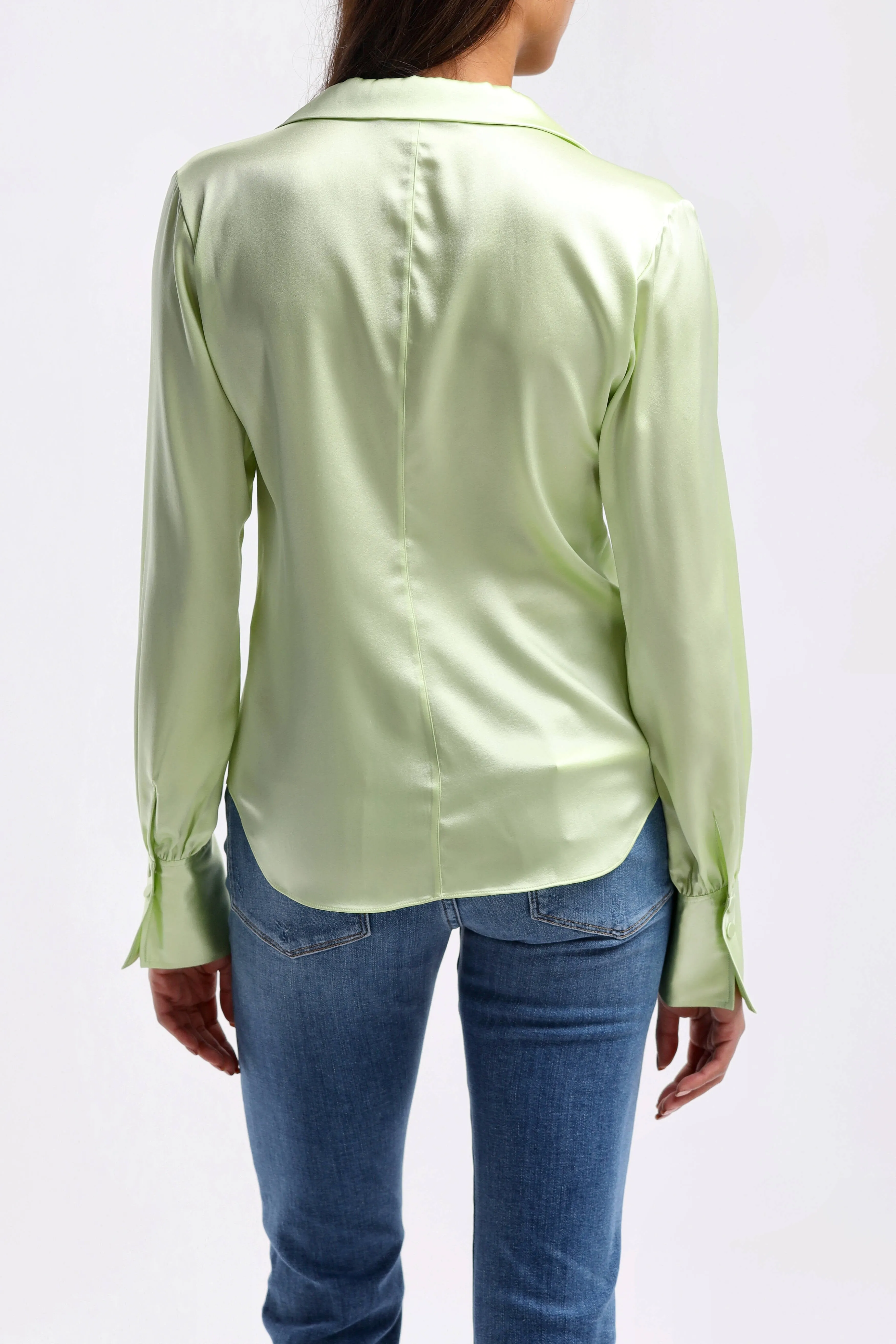 Bluse The Femme in Bright Lime