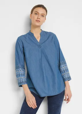 Bluza iz jeansa s 7/8-rokavi