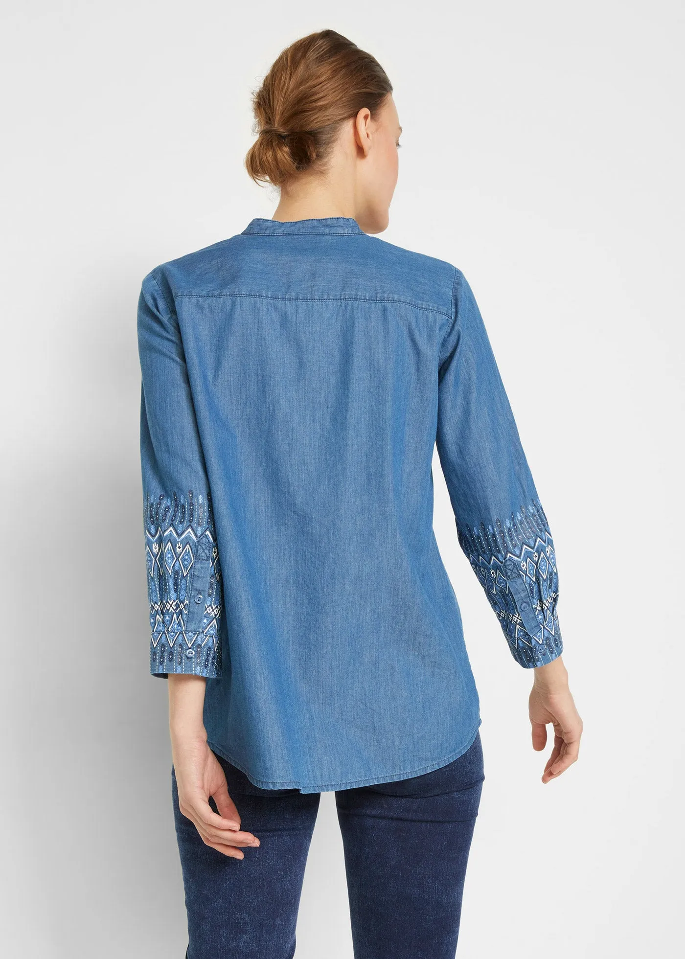 Bluza iz jeansa s 7/8-rokavi