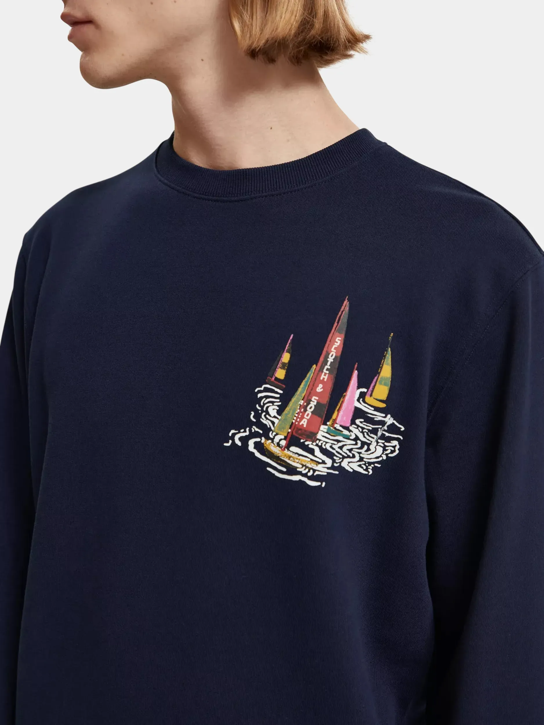 Boat artwork sweatshirt