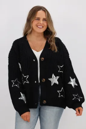 Boho Australia Alya Cardigan Black Star