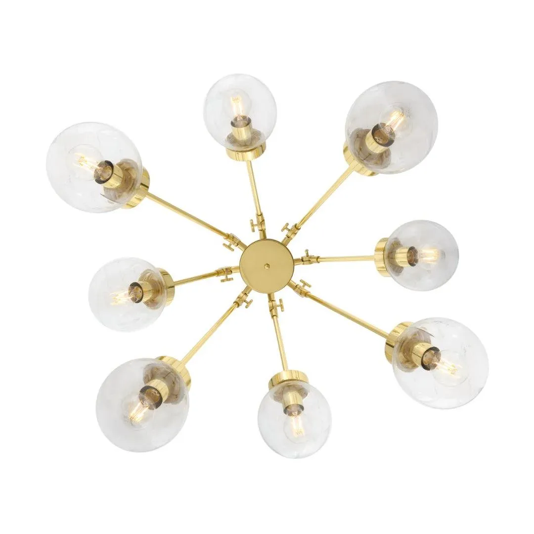 Boho Modern Globe Chandelier, Eight-Arm