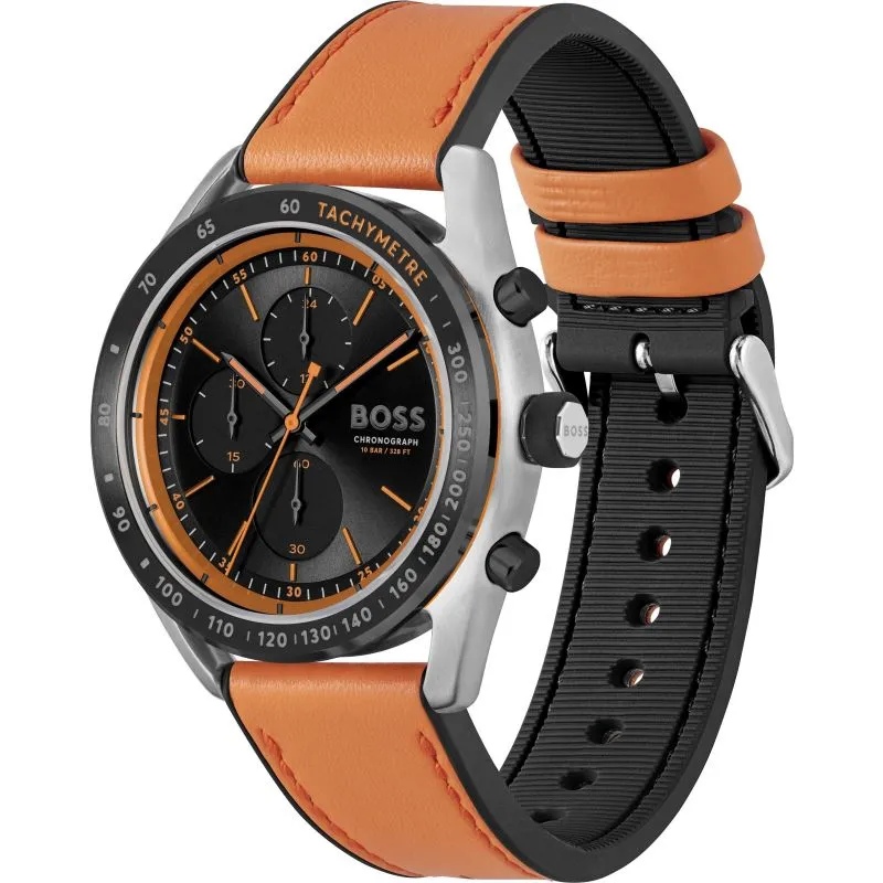 BOSS Centre Court 44mm Orange Men's Quartz Watch