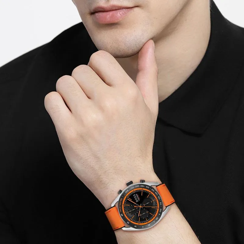 BOSS Centre Court 44mm Orange Men's Quartz Watch