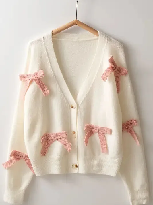 Bow Knit Cardigan