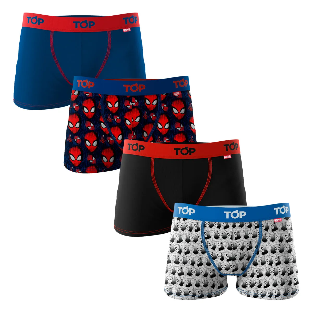 Boxer Niño Microfibra Marvel Pack 4 Spider Man C3