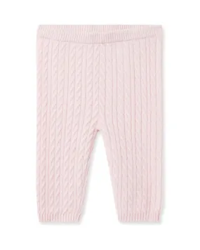 Cable Cashmere Leggings Pale Pink