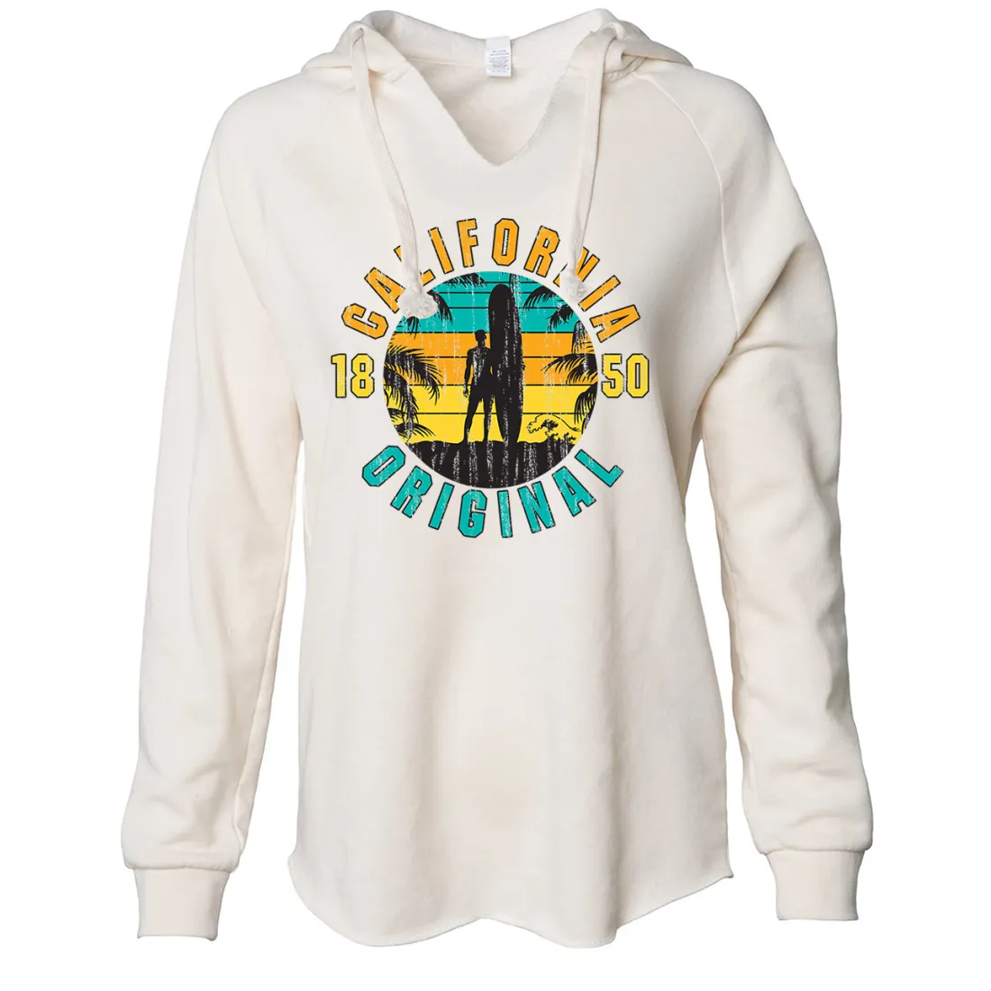 California Original Vintage Surfer Women's Soft Hooded Pullover