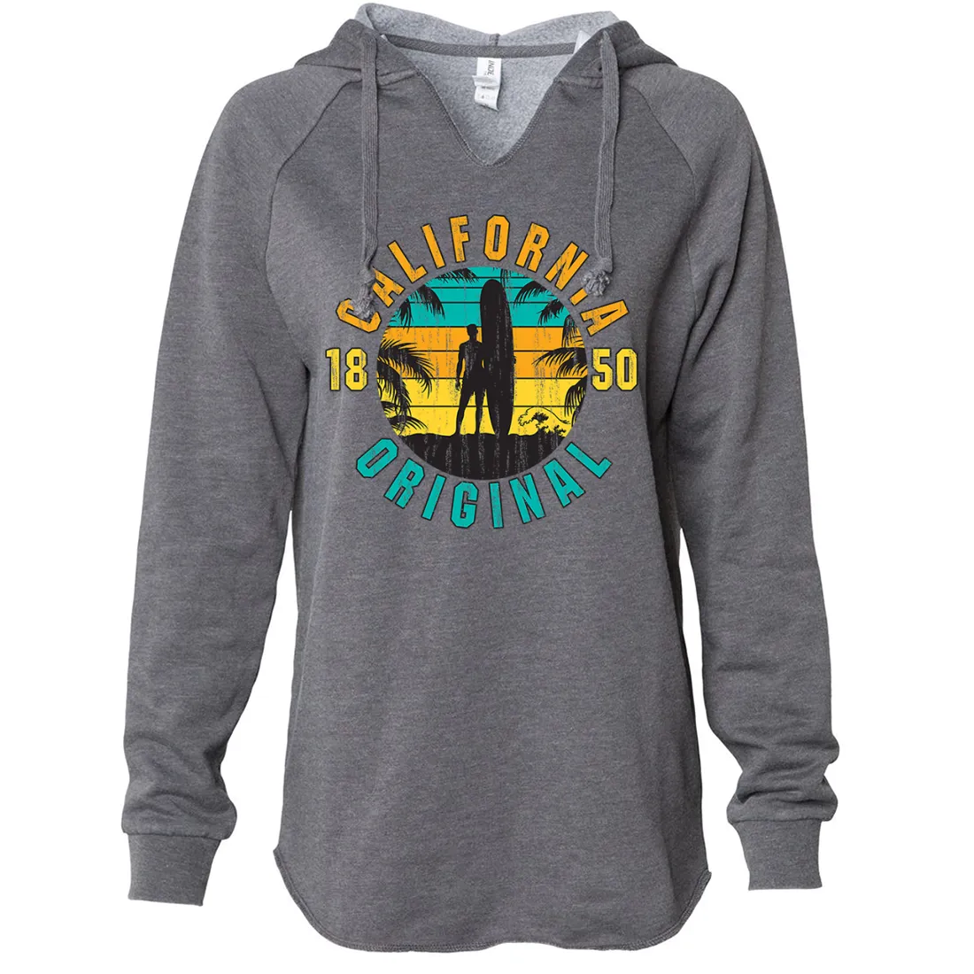 California Original Vintage Surfer Women's Soft Hooded Pullover