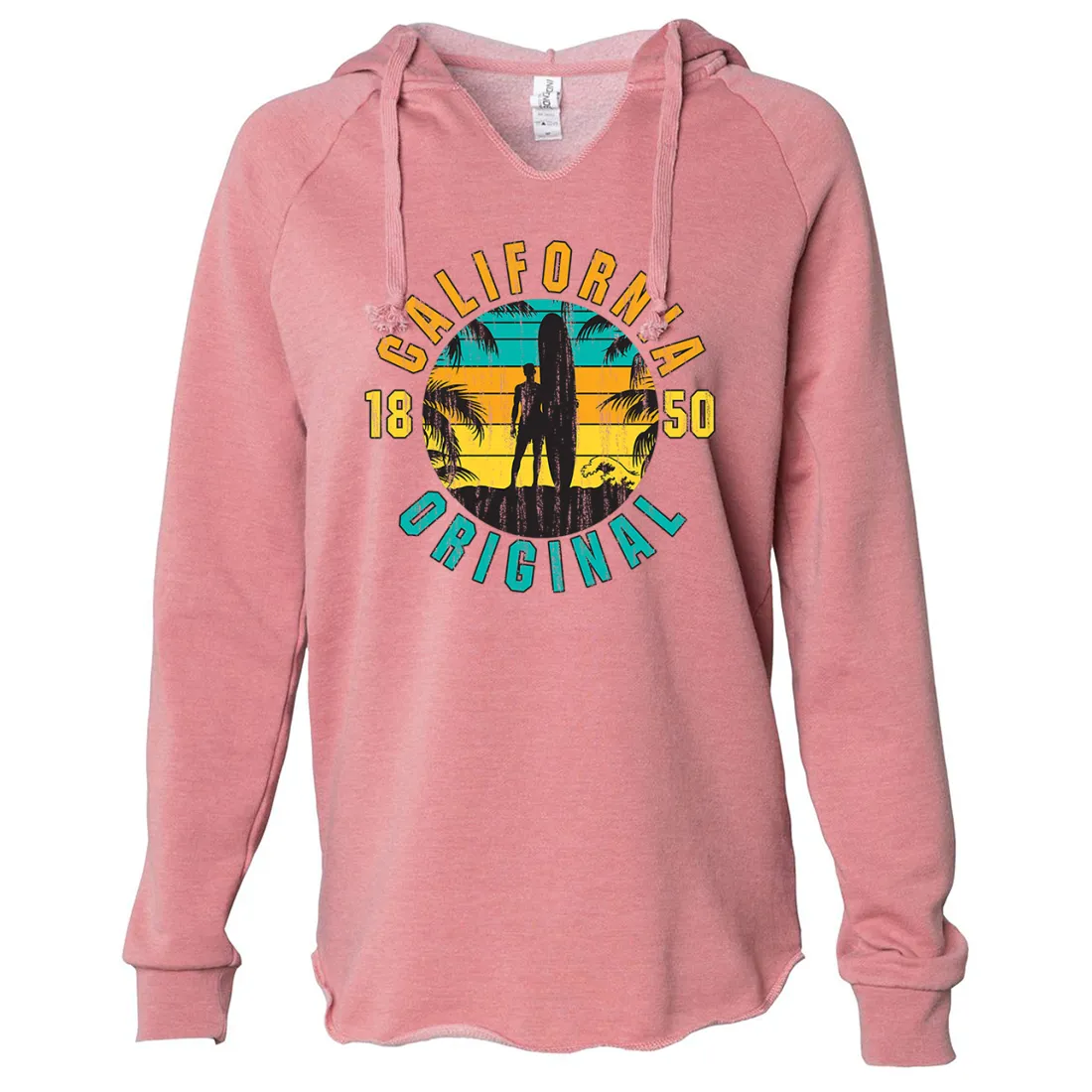 California Original Vintage Surfer Women's Soft Hooded Pullover