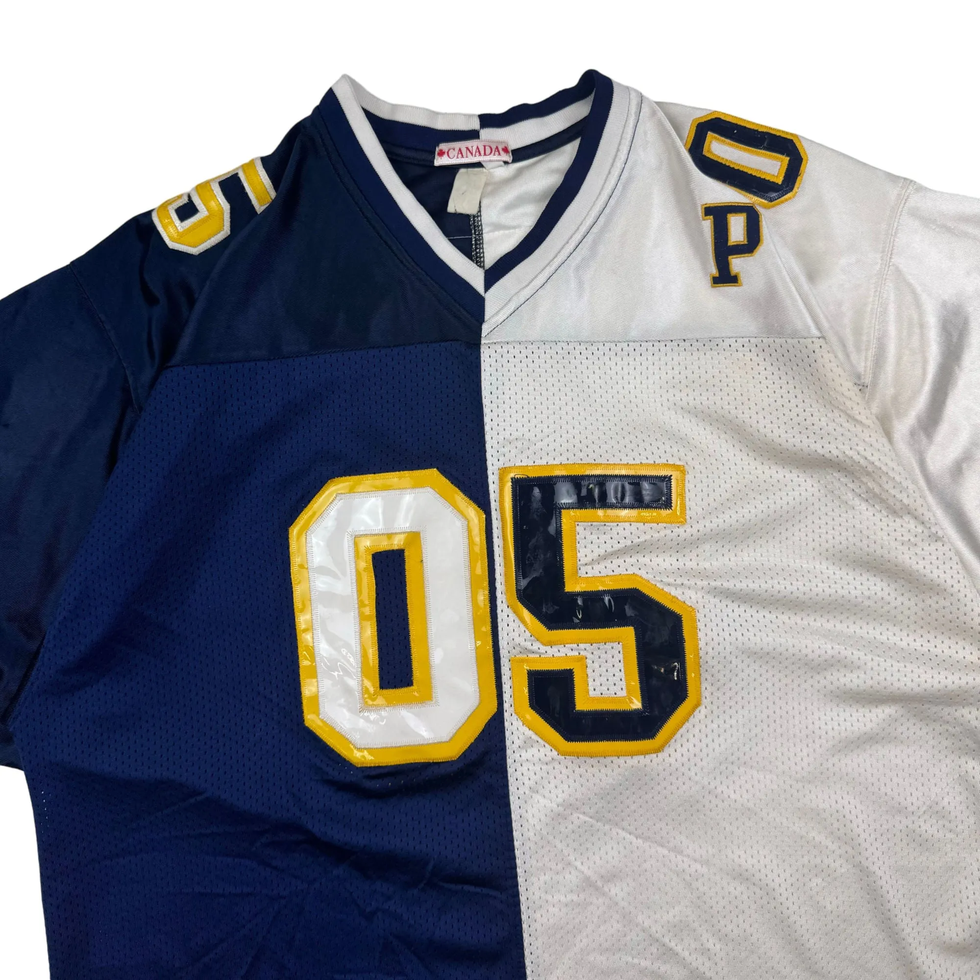 Canada 05 Split Blue and White NFL Style Jersey