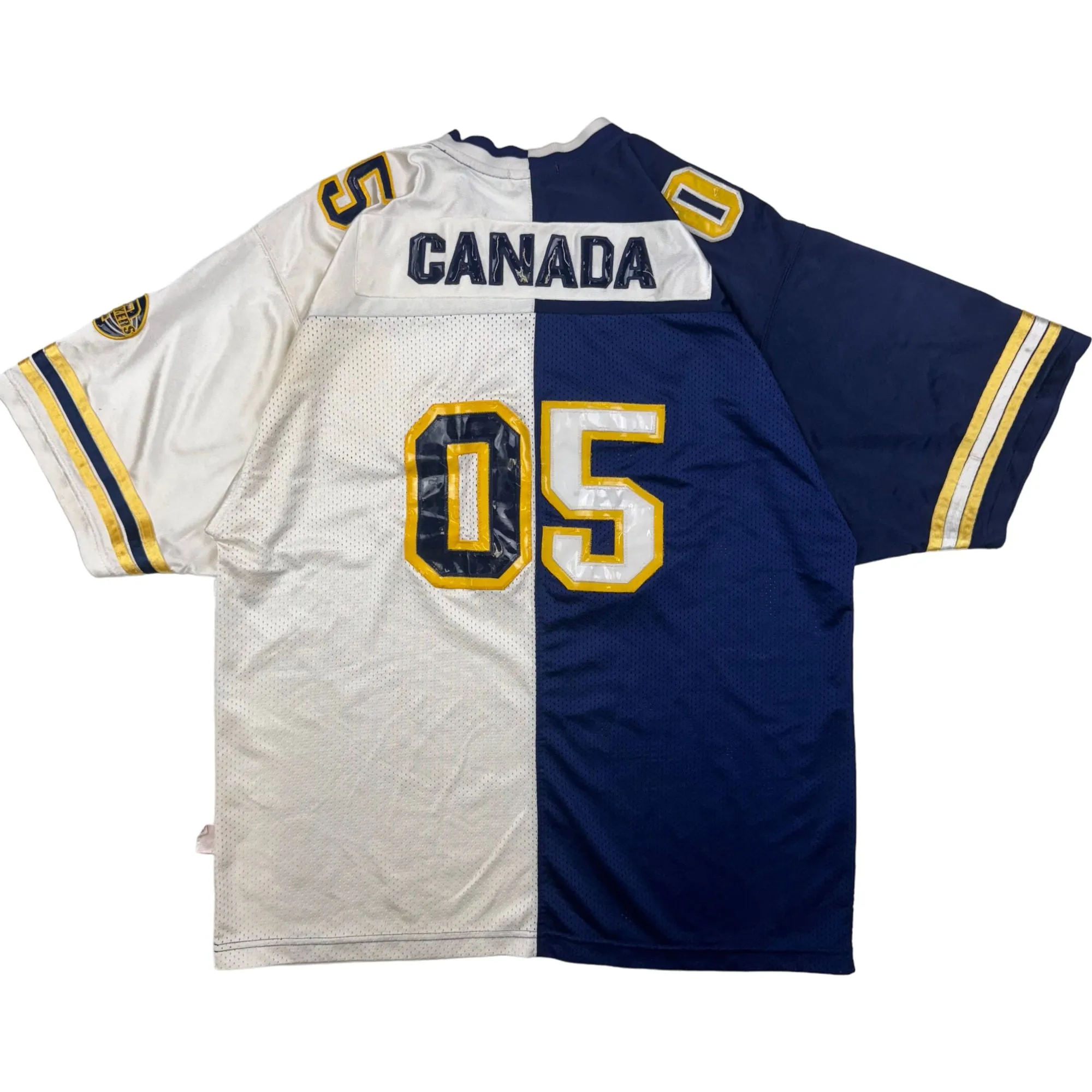 Canada 05 Split Blue and White NFL Style Jersey