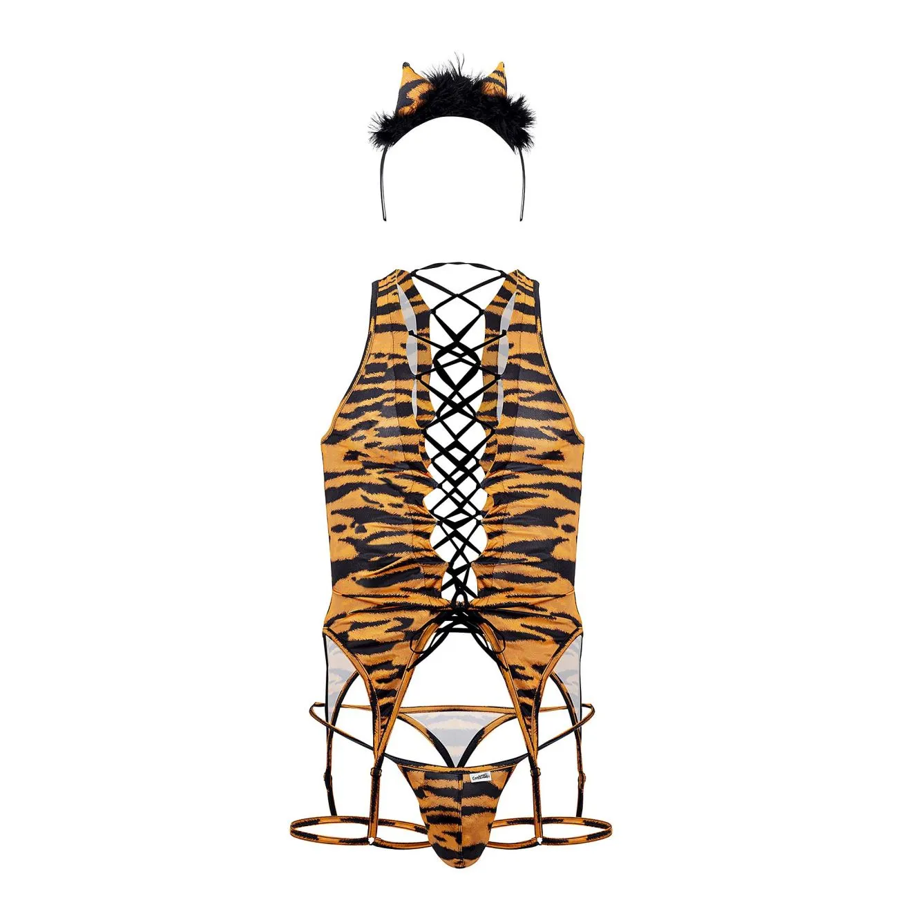 CandyMan 99734 Safari Bodysuit Color Tiger Print