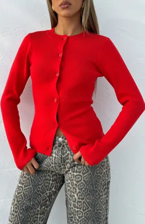 Can't Justify It Long Sleeve Knit Top Red