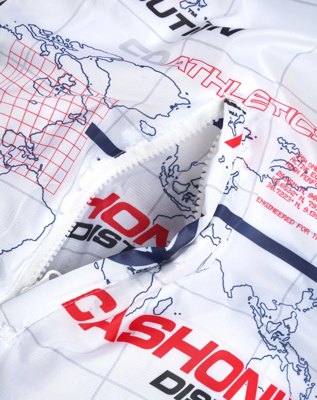 Cash Only Coordinates Reversible Puffer Jacket / White / Navy