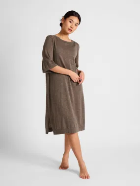 Cashmere dress "Air tunic" - dark toast