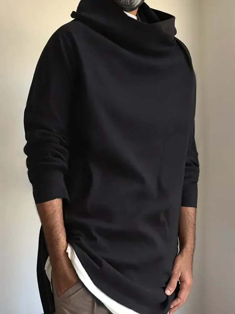 Casual Simple High-Neck Sweatshirt