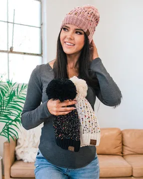 CC Chenille Confetti Pom Beanie - 3 Options