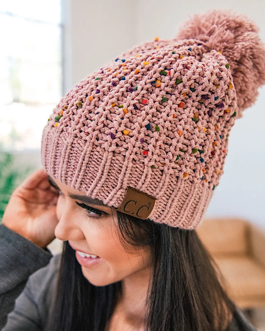 CC Chenille Confetti Pom Beanie - 3 Options