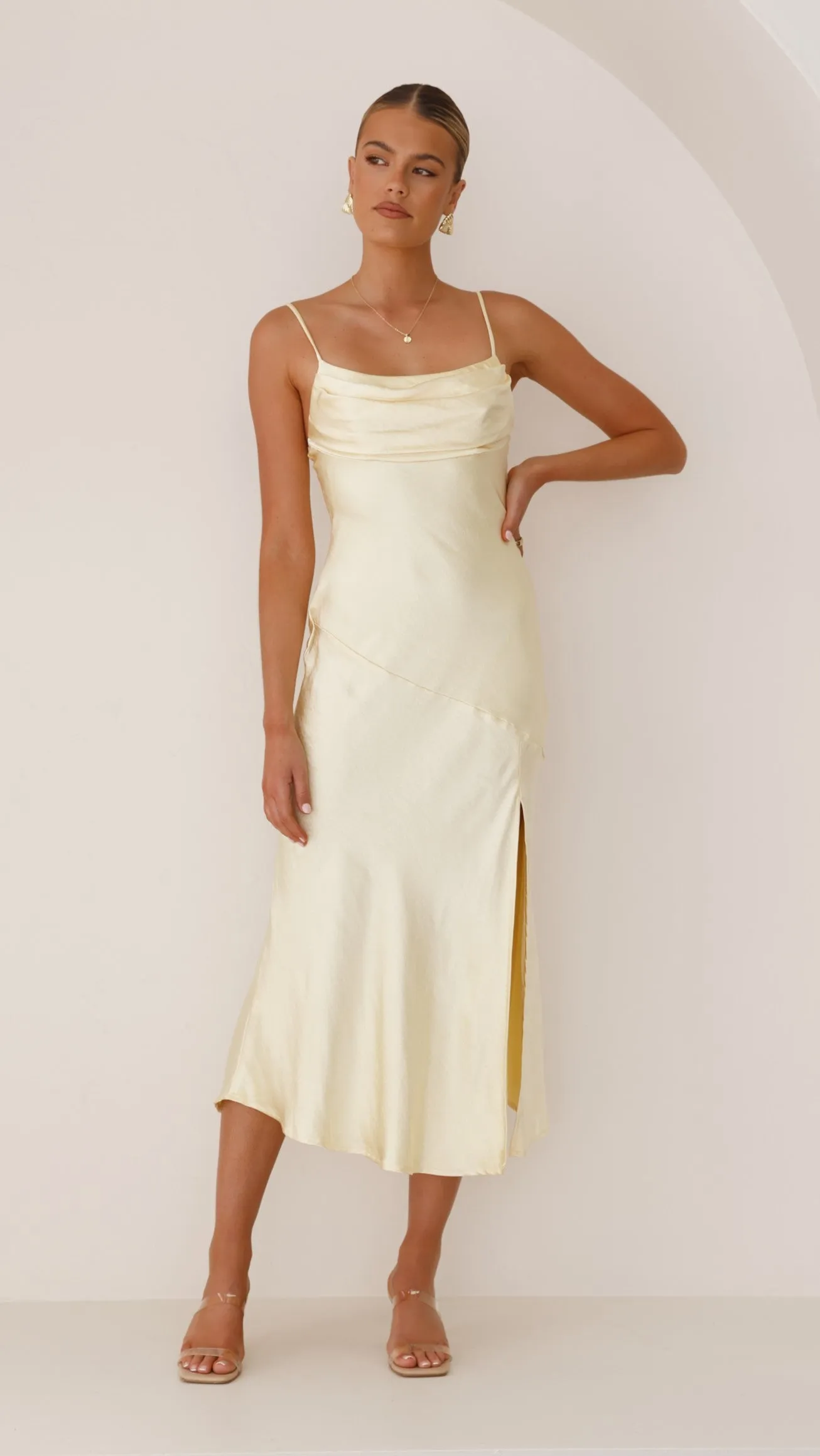 Celina Midi Dress - Yellow