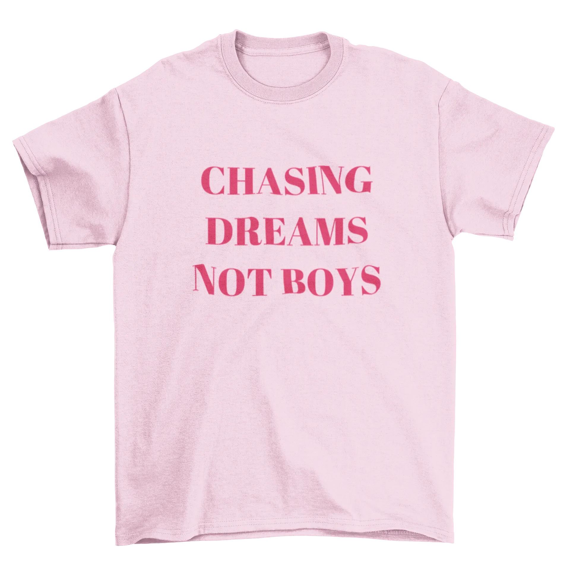 CHASING DREAMS, BABY TEE - LYSERØD