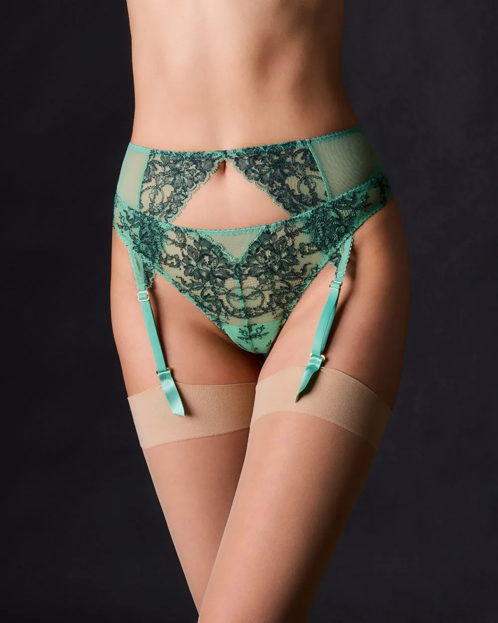 Chloe Suspender Belt | Verre De Mer x Emerald