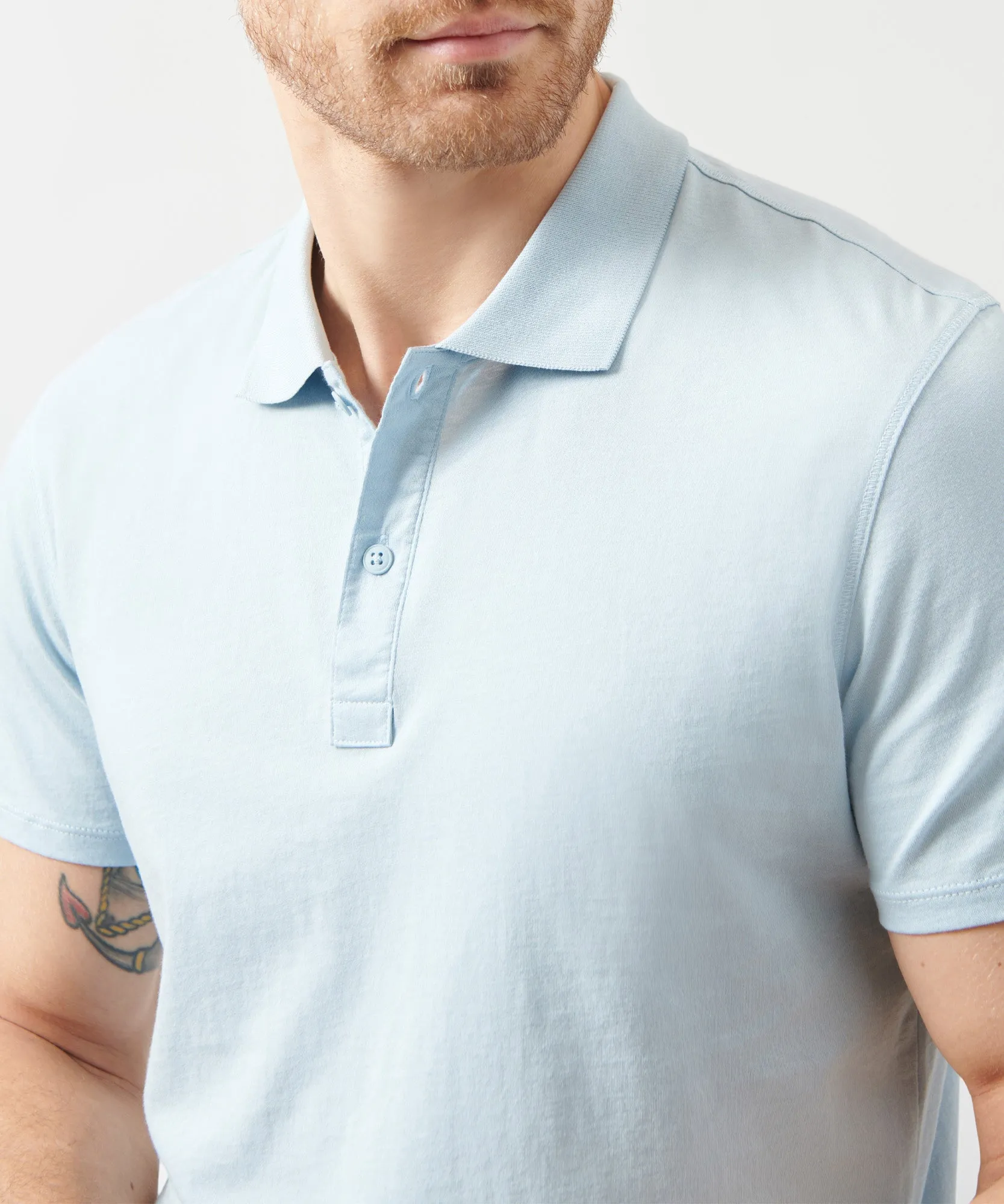 Classic Jersey Polo - Blue