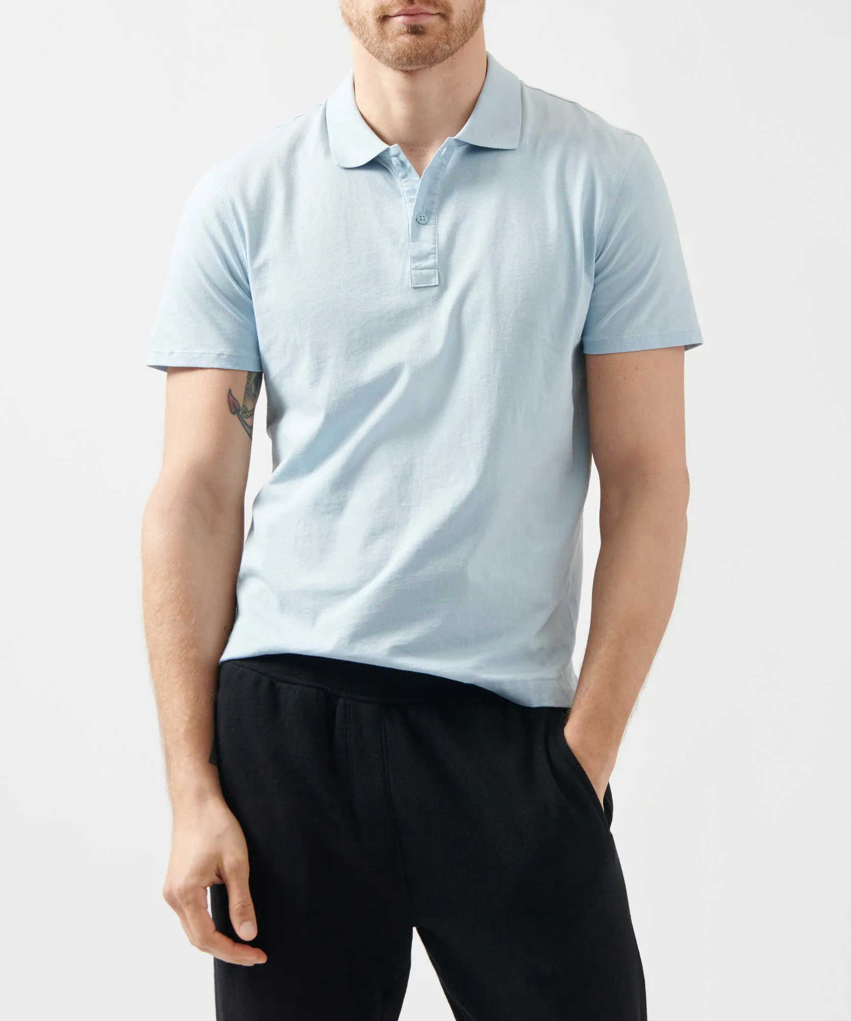 Classic Jersey Polo - Blue