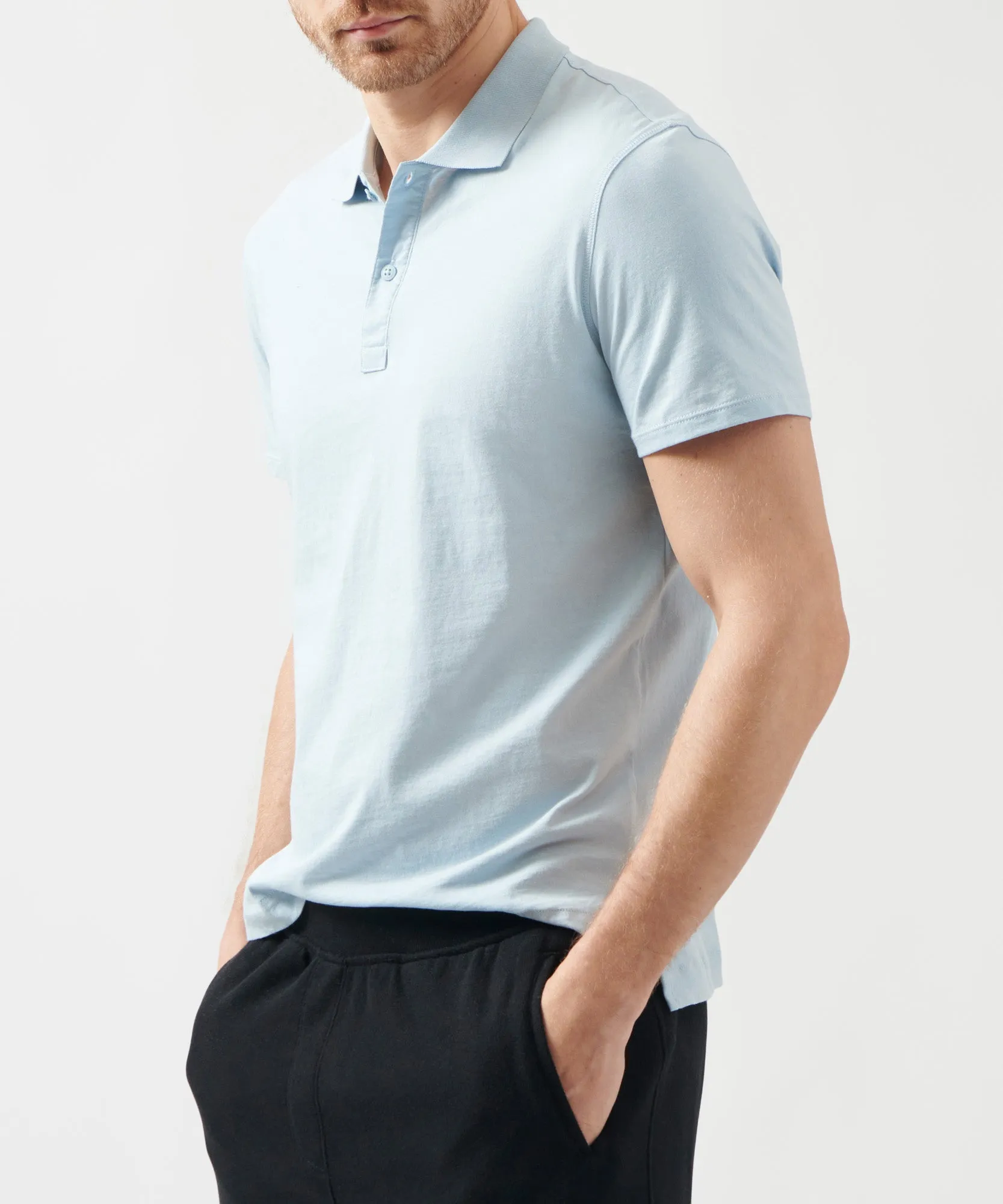 Classic Jersey Polo - Blue