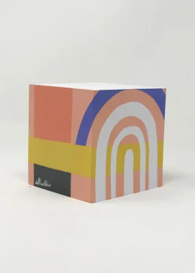 Color Block Sticky Note Cube