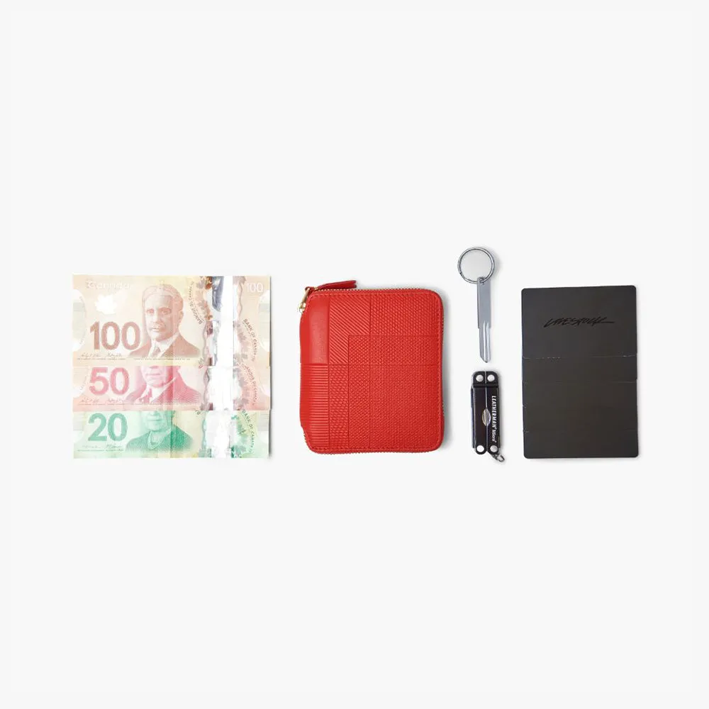 COMME des GARÇONS WALLET Intersection Zip Wallet / Red